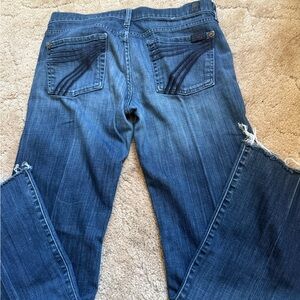 7 For All Mankind Women's Blue Boot Cut Jeans